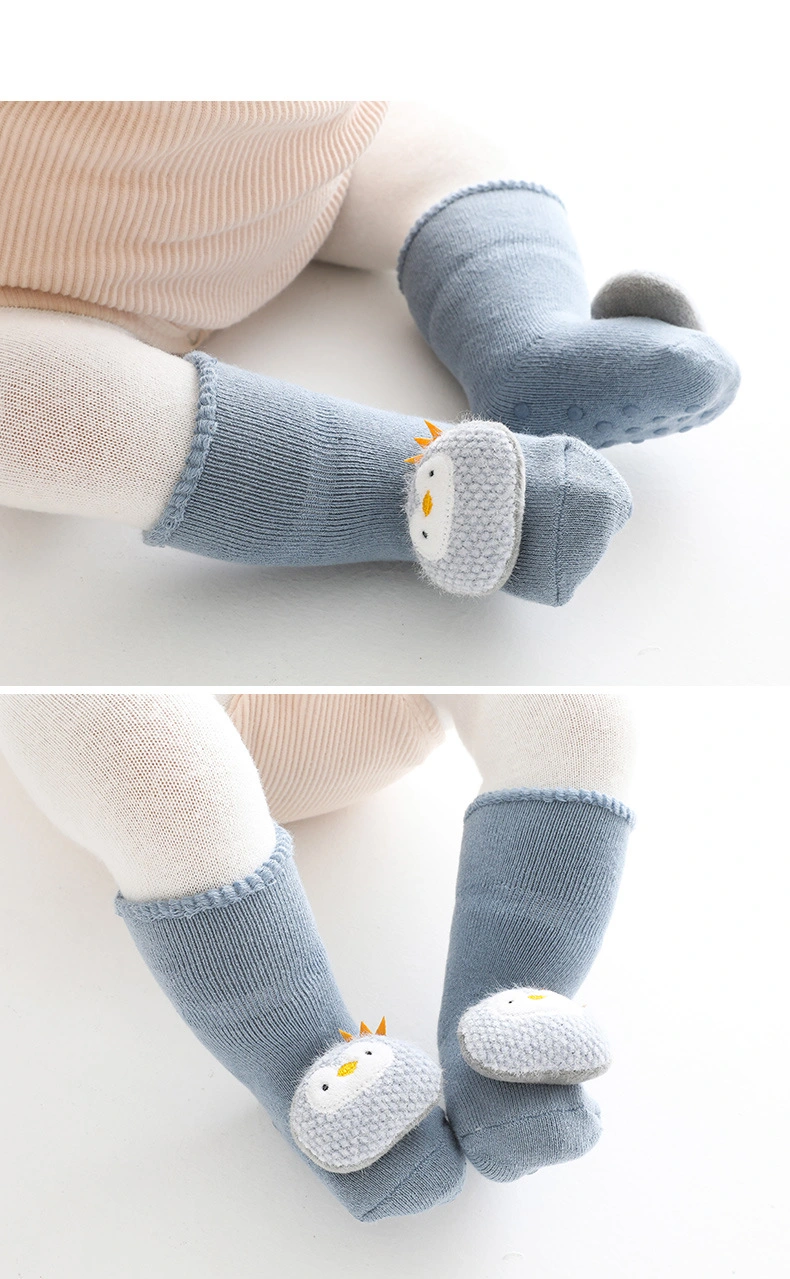 Autumn and Winter Terry Thickened Baby Cartoon Floor Socks