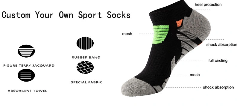 Wholesale Custom Logo Anti Slip Cushioned Football Soccer Rugby Sports Socks Unisex Men Cotton/Polyester/Nylon Grip Terry Basketball Crew Sport Socks