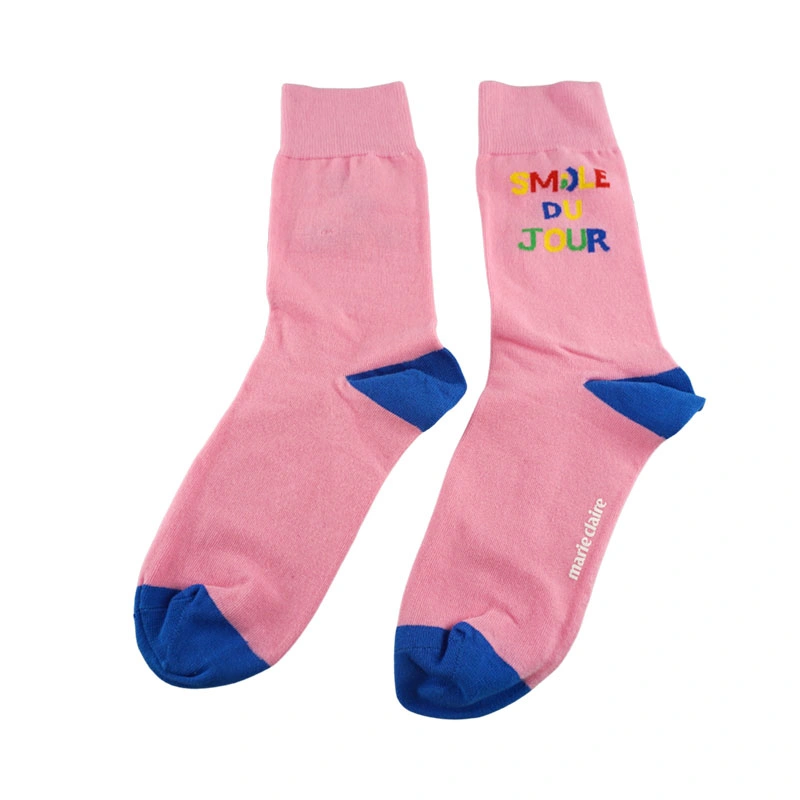 191022sk-Casual Seamless Cotton Fashion Rainbow Crew Happy Women Socks