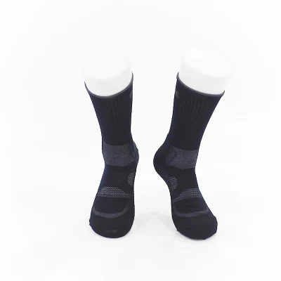 181032sk-Calcetines de senderismo para hombre de lana merino con suela acolchada para exteriores