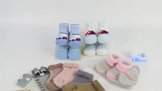 Calcetines cortos de algodón de novedad al por mayor personalizados para niños y bebés