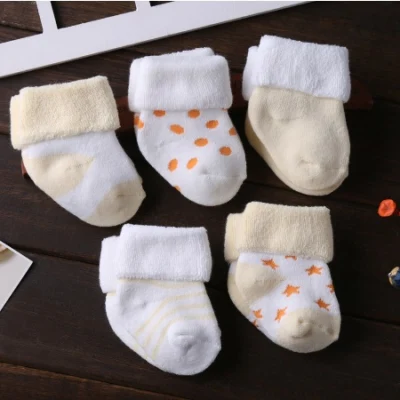 Calcetines de algodón suave de 3-12 m para bebés, niñas y niños, accesorios puros para bebés, calcetines para niños