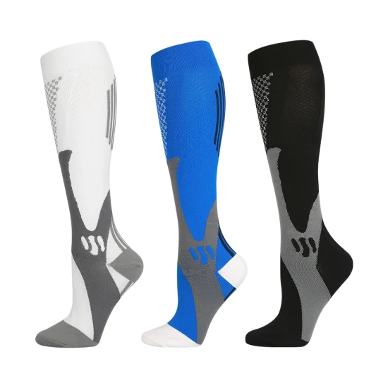 Calcetines hasta la rodilla de compresión coloridos deportivos largos unisex