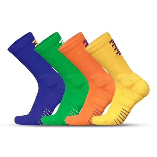 Calcetines con número de equipo de diseño de algodón, calcetines deportivos grises para equipo atlético, calcetines de baloncesto para hombres de élite